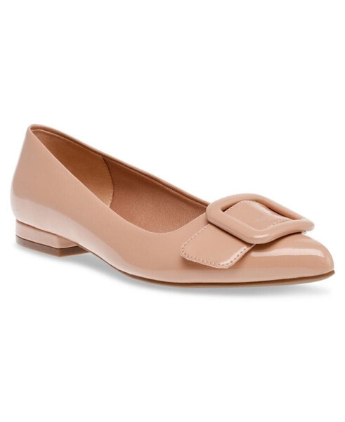 Women's Kalea Pointed Toe Buckle Flats