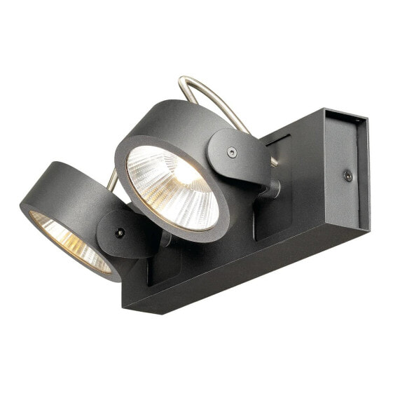 SLV KALU - Rail lighting spot - 2 bulb(s) - LED - 3000 K - 2000 lm - Black