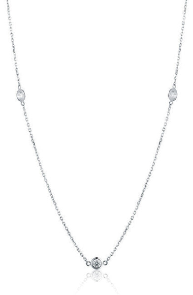 Long elegant necklace with zircons SVLN0465X75BI90