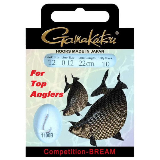 GAMAKATSU Booklet Bream Com 1100B Tied Hook 0.100 mm