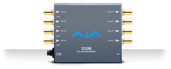 AJA 12GM - 4096 x 2160 pixels - Gray - SDI - HD-SDI - 5 - 20 V