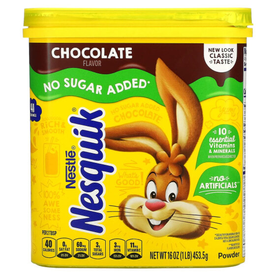 Nestle Powder, Chocolate, No Sugar Added, 16 oz (453.5 g)