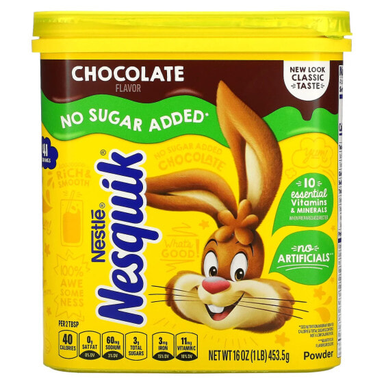 Горячий шоколад Nesquik без сахара добавленного 453.5 г (16 унций)