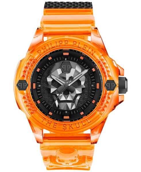 Unisex The Skull Scuba Duba Orange Silicone Strap Watch 44mm