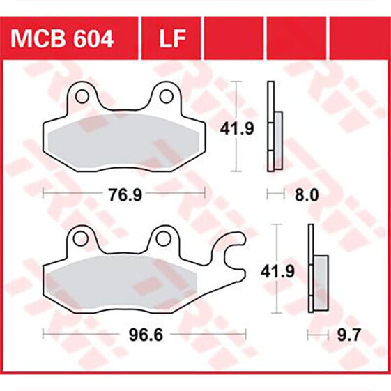 TRW MCB604 Organic Brake Pads