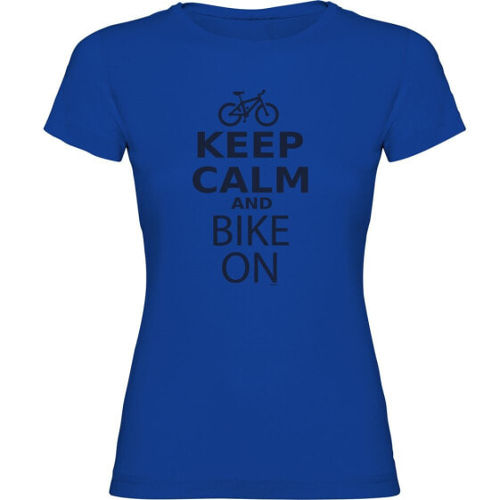 KRUSKIS Keep Calm And Bike On short sleeve T-shirt