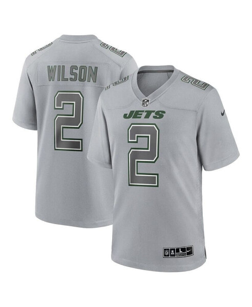 Men's Zach Wilson Gray New York Jets Atmosphere Fashion Game Jersey