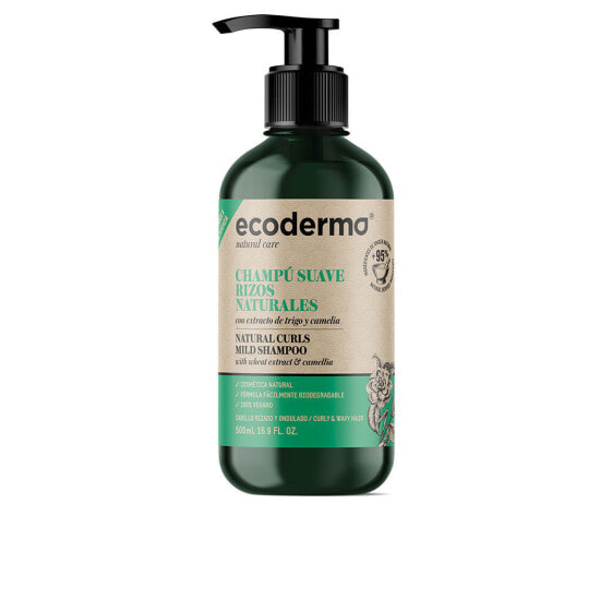 Ecoderma Naturally Curly Mild Shampoo Мягкий шампунь с экстрактом крапивы и камелией для кудрявых волос 500 мл