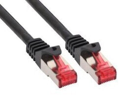 InLine Patch Cable S/FTP PiMF Cat.6 250MHz PVC copper black 50m
