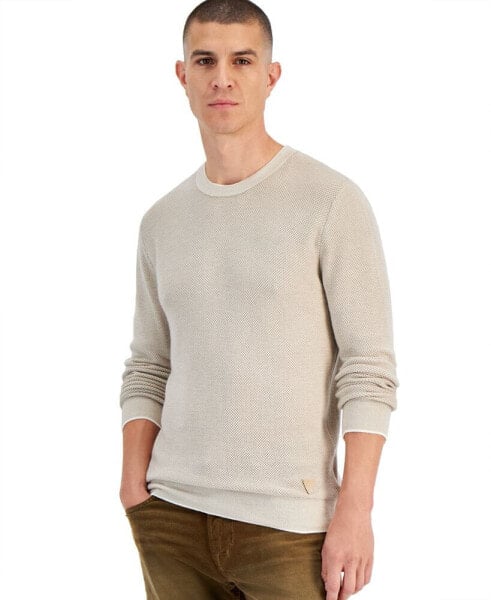 Men's Earle Relaxed Fit Long Sleeve Stitched Crewneck Sweater