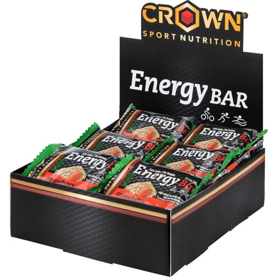 Энергетический батончик с изолятом белка CROWN SPORT NUTRITION Клубника 60 г 12 шт