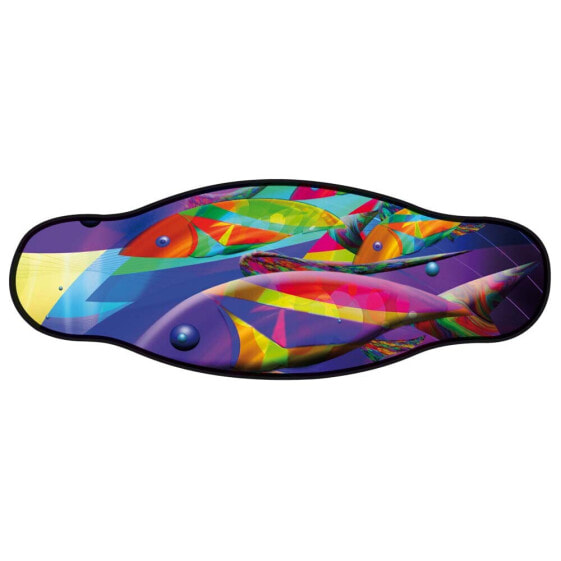 BEST DIVERS Neoprene Mask Strap Psychedelic With Velcro Tape