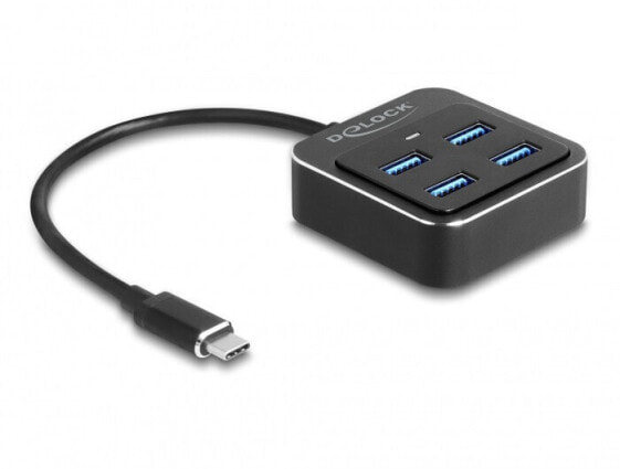 Delock USB 3.2 Gen 2 Type-C Hub mit 4 x Typ-A Buchse - 10 Gbps