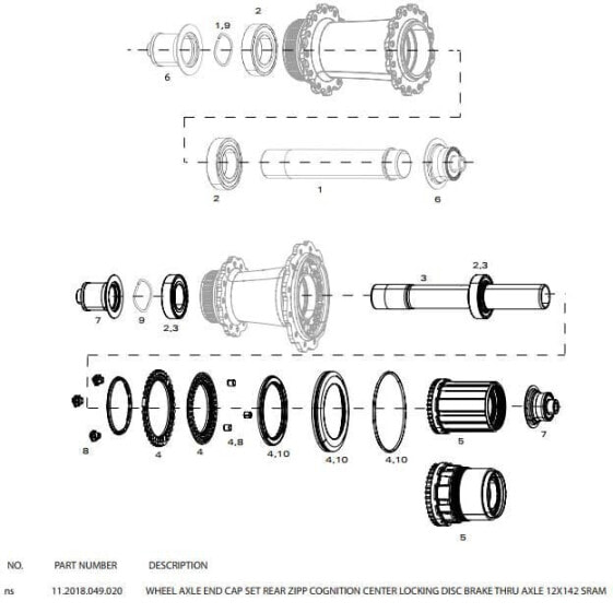 ZIPP End Caps For Cognition Disc Rear Hubs Shimano