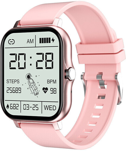 Smartwatch WO2GTG - Pink Silicone