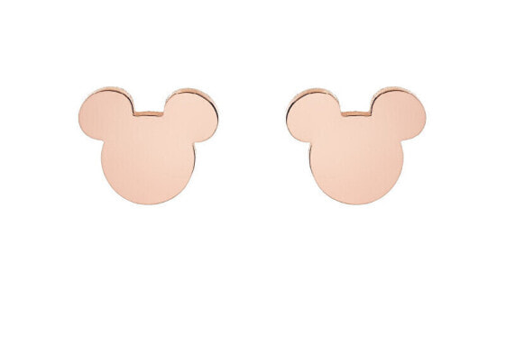Minimalist bronze Mickey Mouse earrings E600179PL-B.CS