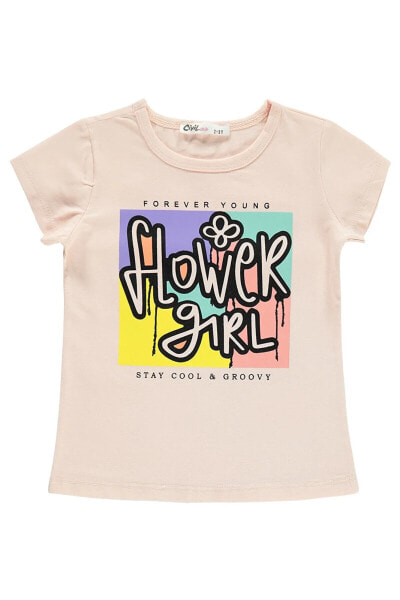 Kız Çocuk 2-5 Yaş Açık Somon T-Shirt
