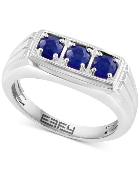 EFFY® Men's Ruby Three Stone Ring (1 ct. t.w.) in Sterling Silver (Also in Sapphire)