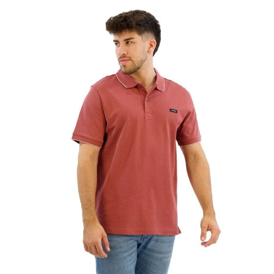 CALVIN KLEIN Stretch Pique Tipping short sleeve polo