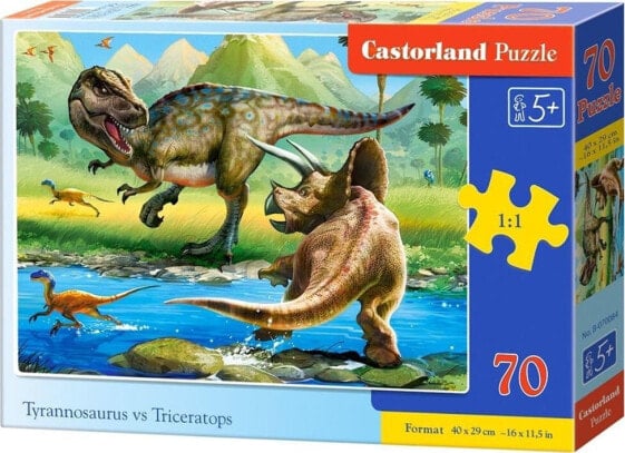 Castorland Puzzle 70 Tyrannosaurus vs Triceratops CASTOR