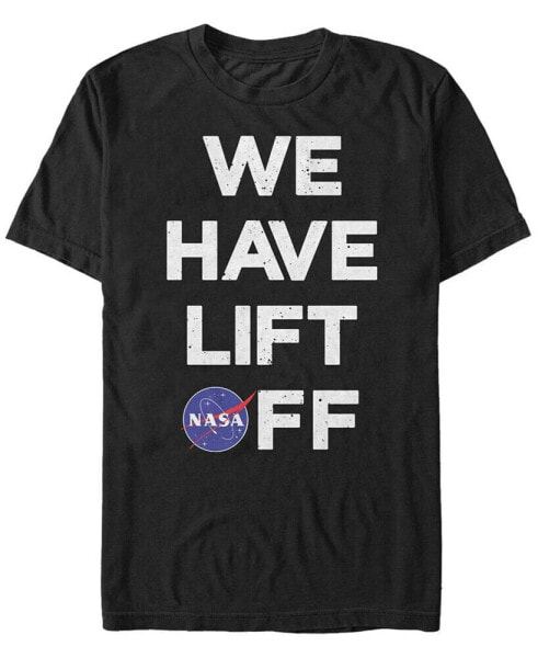 NASA Men's We Have Lift Off Text Short Sleeve T-shirt