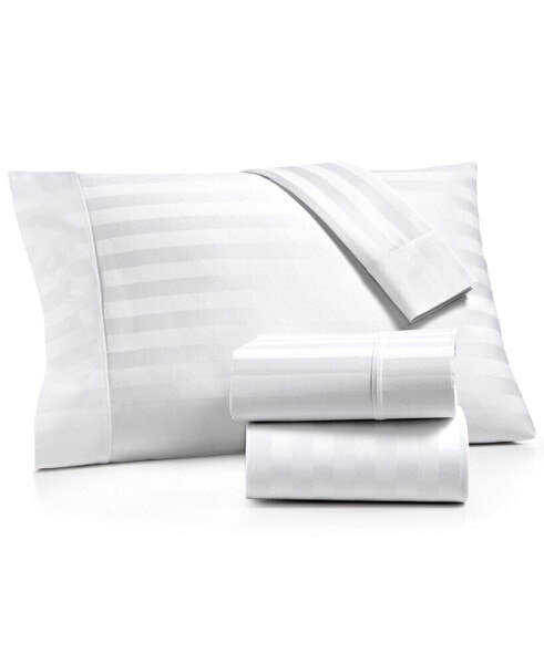 Bergen House Stripe 100% Certified Egyptian Cotton 1000 Thread Count 4 Pc. Sheet Set, California King