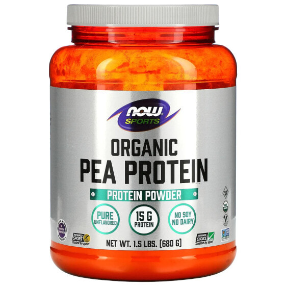 Sports, Organic Pea Protein Powder, Pure Unflavored, 1.5 lbs (680 g)