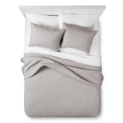 Gray Solid Quilt and Sham Set (Twin) 2pc - The Industrial Shop
