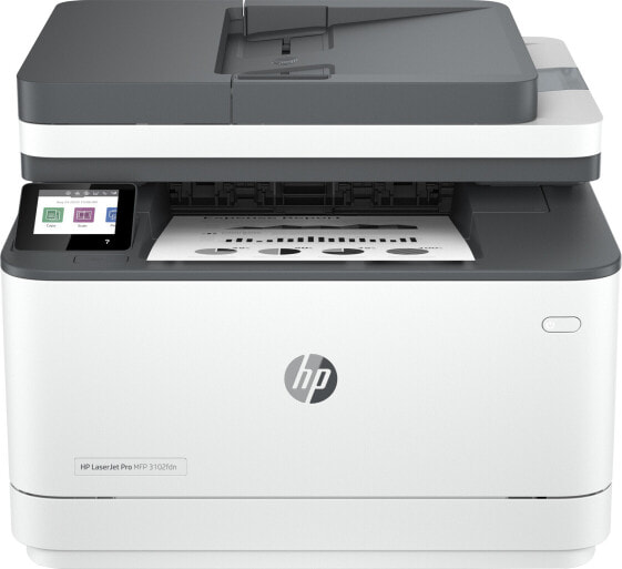 HP LaserJet Pro MFP 3102fdn Printer - Black and white - Printer for Small medium business - Print - copy - scan - fax - Automatic document feeder; Two-sided printing; Front USB flash drive port; Touchscreen - Laser - Mono printing - 1200 x 1200 DPI - A4 - Di