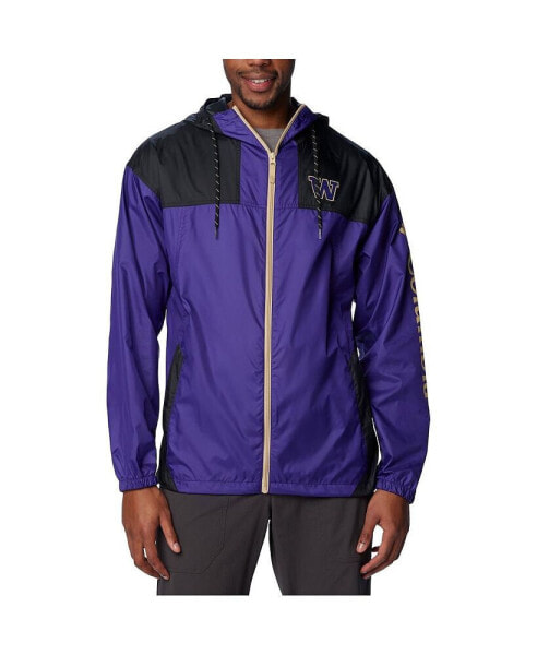 Men's Purple Washington Huskies Flash Challenger Omni-Shade Full-Zip Windbreaker Hoodie Jacket