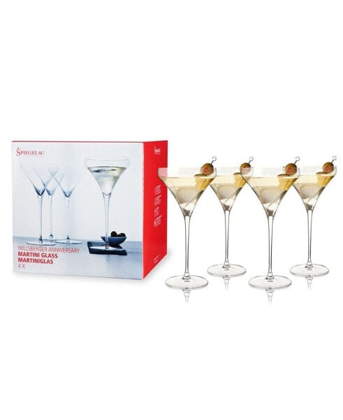 Стеклянные бокалы для мартини Spiegelau Willsberger, набор из 4 шт., 9.2 унции.