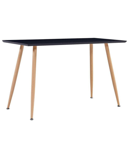 Dining Table Black and Oak 47.2"x23.6"x29.1" MDF
