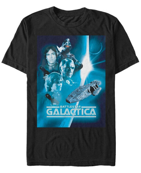 Battlestar Galactica Men's Retro Poster Short Sleeve T-Shirt