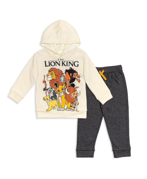 Boys Lion King Fleece Pullover Hoodie and Pants Outfit Set to (18 Months - 10-12)