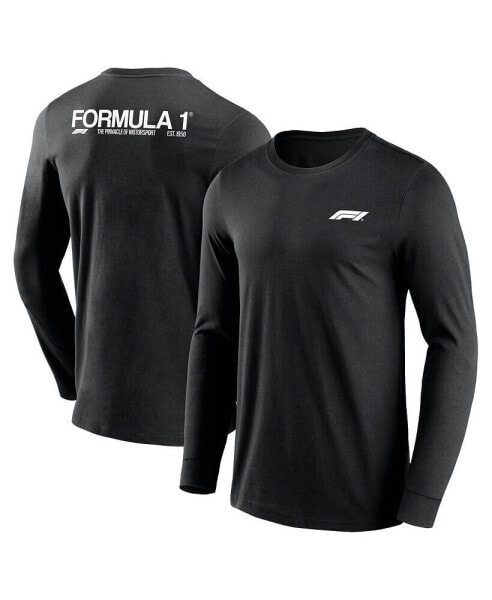 Men's Black Formula 1 End Credits Long Sleeve T-shirt