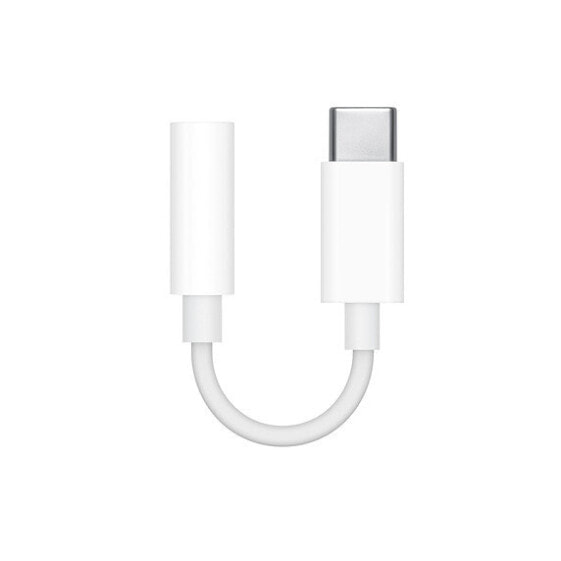 Apple USB-C to 3.5 mm Headphone Jack Adapter, White, 3.5mm, USB C, Male, Female