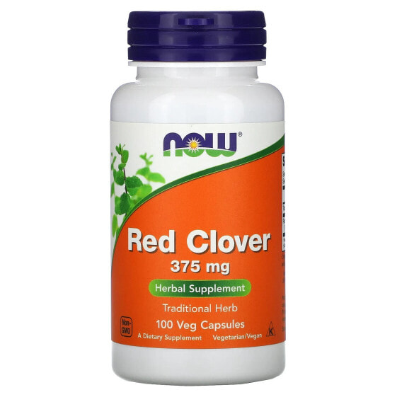 Витамины для женского здоровья NOW Красный клевер, 375 мг, 100 вег капсул
