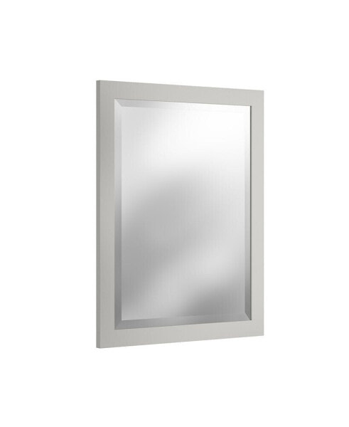 24" Beveled Bath Vanity Mirror, Gray