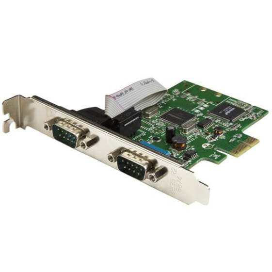 StarTech.com 2-Port PCI Express Serial Card with 16C1050 UART - RS232 - PCIe - Serial - Full-height / Low-profile - RS-232 - CE - FCC - Microsoft WHQL - SystemBase - SB16C1052PCI