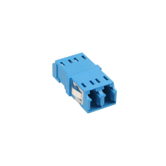 InLine Fiber Optical Adapter Duplex LC/LC SM Ceramic Sleeve blue