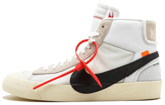 Кроссовки Nike Blazer Mid Off-White (Бежевый, Серый)