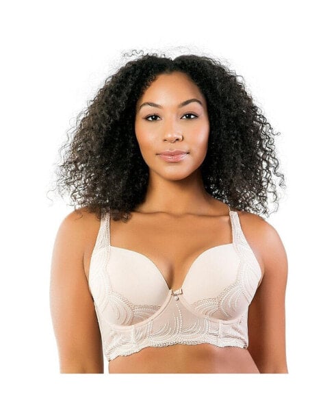 Plus Size Pearl Longline Plunge Bra