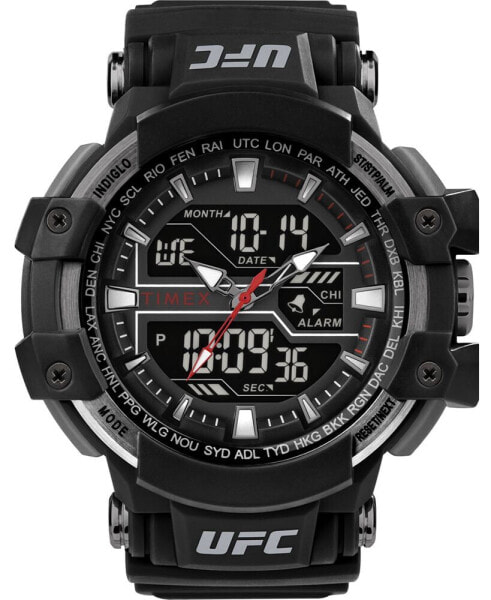 Часы и аксессуары Timex Quartz Tactic Resin Black Watch, 53мм