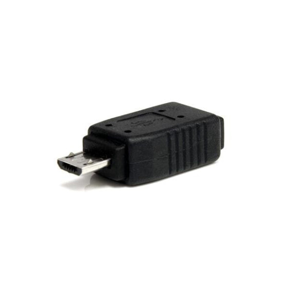 StarTech.com Micro USB to Mini USB 2.0 Adapter M/F, Micro-USB B, Mini-USB B, Black