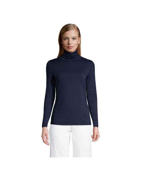 Women's Lightweight Fitted Long Sleeve Turtleneck Tee