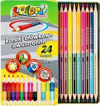 Цветные карандаши Penmate Kredki Premium dwustronne 24 цвета PENMATE