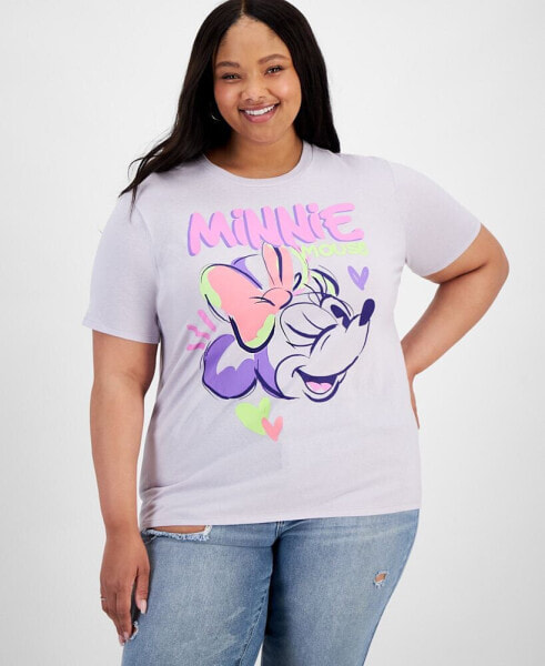 Trendy Plus Size Minnie Wink Sketch Graphic T-Shirt