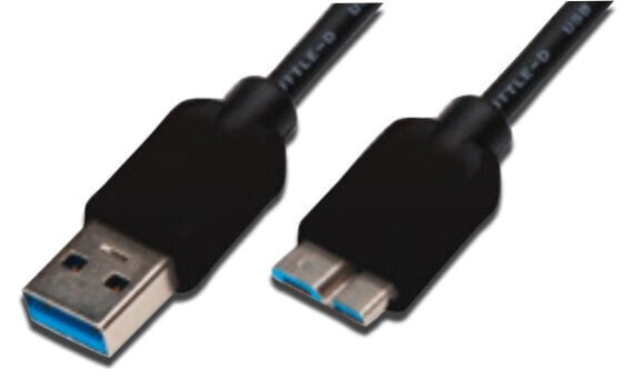 Assmann Electronic 2m USB3.0 A - microUSB3.0 B - 2 m - USB A - Micro-USB B - USB 3.2 Gen 1 (3.1 Gen 1) - Male/Male - Black