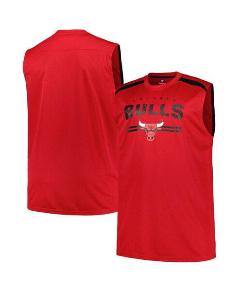 Men's Red Chicago Bulls Big Tall Birdseye Muscle Tank Top