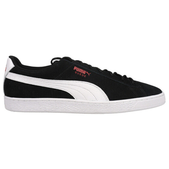 Puma Suede As Lace Up Mens Black, Red, White Sneakers Casual Shoes 381938-01